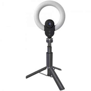 LORGAR Circulus 910, webcam para streaming, 5MP 2592x1944 resolución máx., hasta 60fps, 1/2,8, sensor de imagen Sony STARVIS CMOS, lente de cristal completo, anillo de luz integrado de 5,5