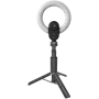 LORGAR Circulus 910, webcam para streaming, 5MP 2592x1944 resolución máx., hasta 60fps, 1/2,8, sensor de imagen Sony STARVIS CMOS, lente de cristal completo, anillo de luz integrado de 5,5