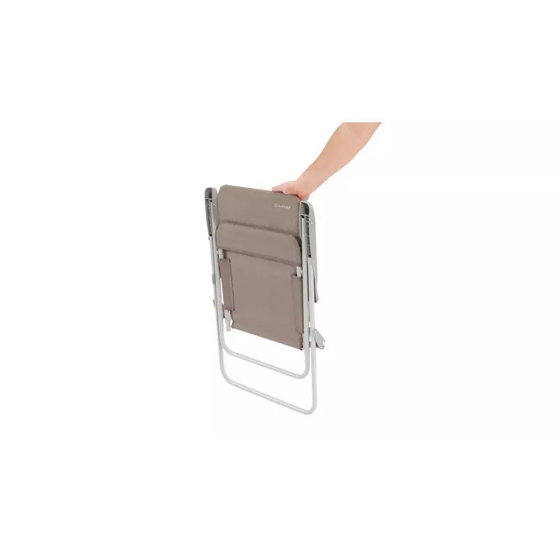 Silla de camping Outwell Blackpool Toffee Tint – 2 patas, capacidad de carga 120 kg, 3,3 kg, 56 cm de ancho, marrón