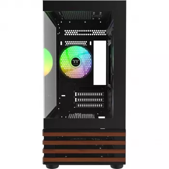 PC Micro Tower Thermaltake View 170 WS ARGB — caja micro, negra, compatible con fuente de alimentación PS2, 2x 120 mm laterales + 1x 120 mm trasero, HDD 2,5/3,5 pulgadas