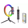 Lámpara anular RGB 26 cm con trípode