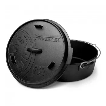 Olla holandesa Petromax ft6-t 5,5 L negro hierro fundido