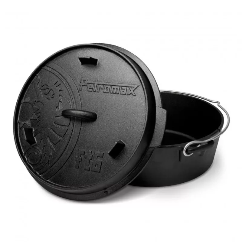 Olla holandesa Petromax ft6-t 5,5 L negro hierro fundido