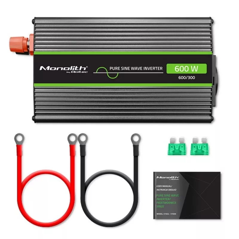 Convertidor de tensión para coche Qoltec Monolith 600 W 12 V