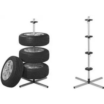 Estantería para neumáticos y llantas IWH 019064 para 4 neumáticos, montaje sencillo