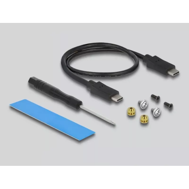 Carcasa para SSD DeLOCK carcasa combo externa USB Type-C para SSD M.2 NVMe PCIe o SATA
