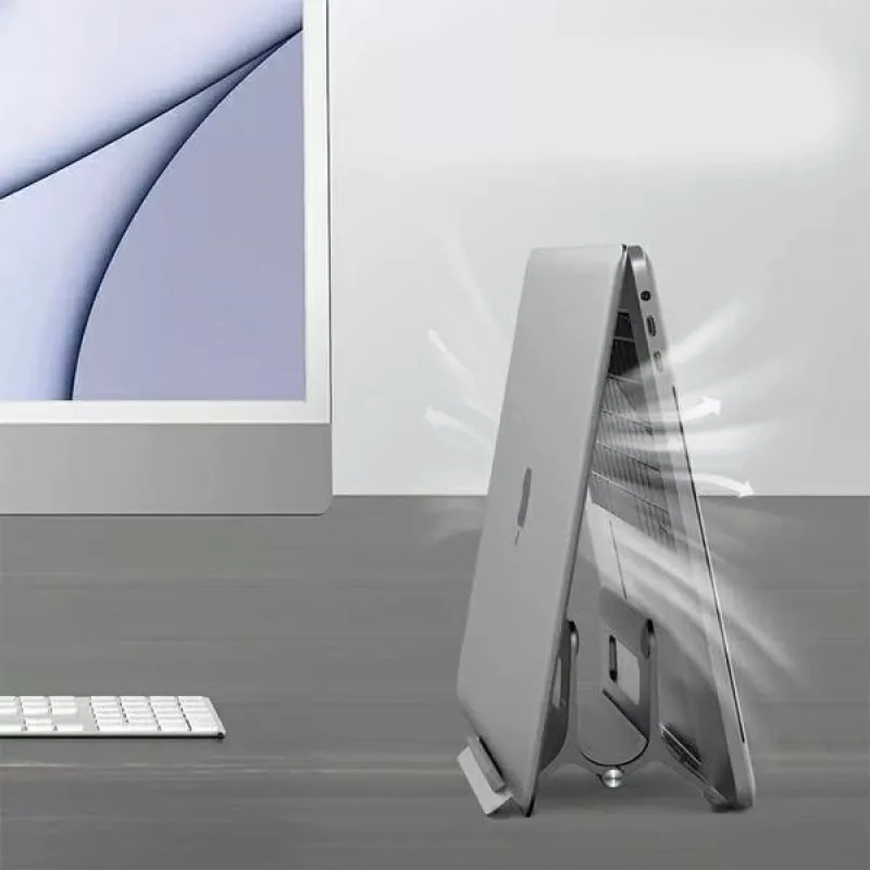 Soporte de sobremesa Gravity para MacBook plata