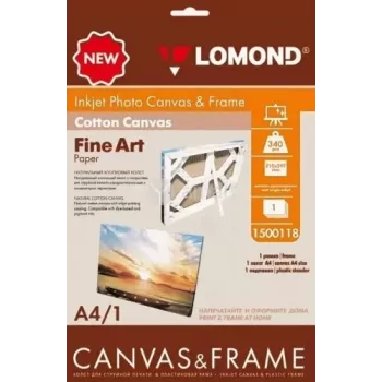 Lienzo Fine Art Lomond Ultra Bright 340 g/m² A4 1 hoja – lienzo profesional para inyección de tinta