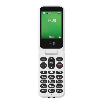 Feature-Phone Doro Leva E22 teléfono plegable, pantalla de 2,8 inch (7,11 cm), Single SIM, cámara de 0,3 MP, 1150 mAh, 127,8 g, rojo/blanco