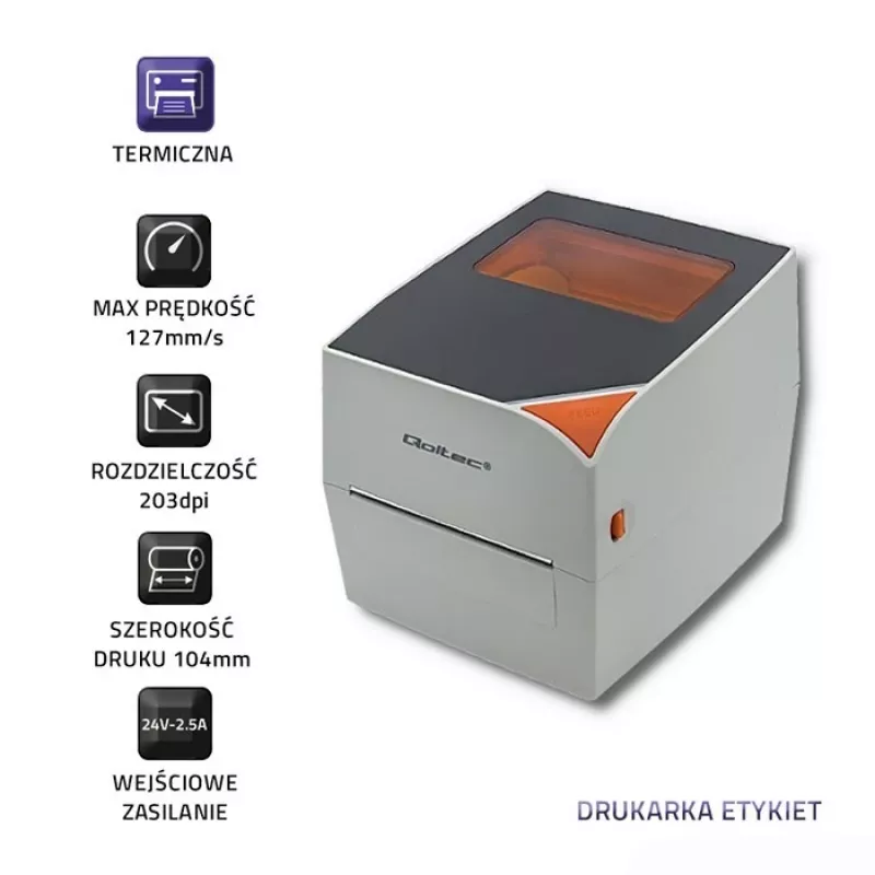 Impresora de etiquetas Qoltec 50245