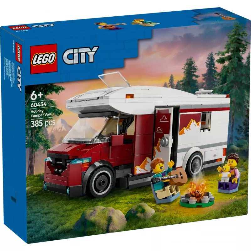 Juguete de construcción LEGO City Autocaravana de aventura 60454, 385 piezas, altura 80 mm, para niños a partir de 6 años