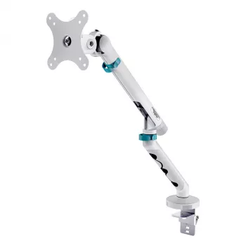Soporte de monitor DIGITUS Single Design para pantallas de hasta 35 pulgadas, pinza, 10 kg, VESA 75x75–100x100, inclinable -45–90°