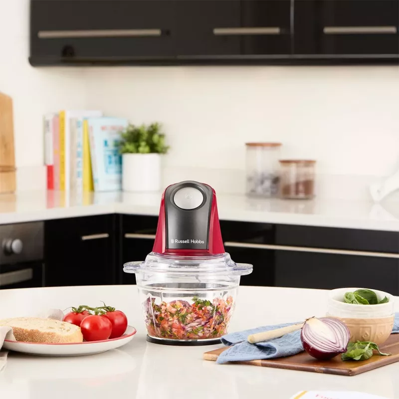 Russell Hobbs 27130-56 picadora eléctrica 0,5 L 200 W negro, rojo, transparente