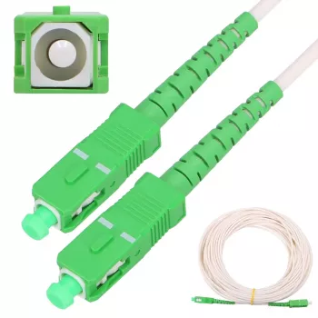 Latiguillo Extralink SC/APC–SC/APC monomodo G.657.A2 3 mm simplex LSOH 10 m, blanco