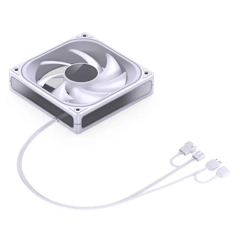 Ventilador de refrigeración PWM ARGB de 120 mm Jonsbo ZA-120 blanco — modelo ZA-120W, control PWM, iluminación ARGB