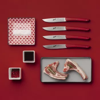 Berkel Set de cuchillos de carne 4 piezas Color Rojo