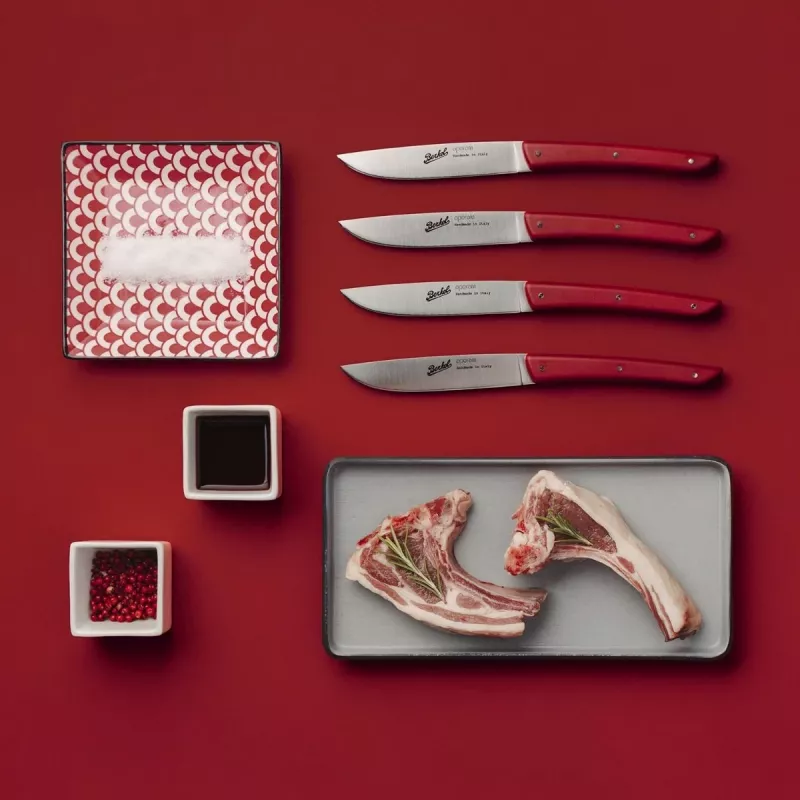 Berkel Set de cuchillos de carne 4 piezas Color Rojo