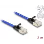 Cable de red DeLOCK RJ45 plano Cat.6A 3m azul