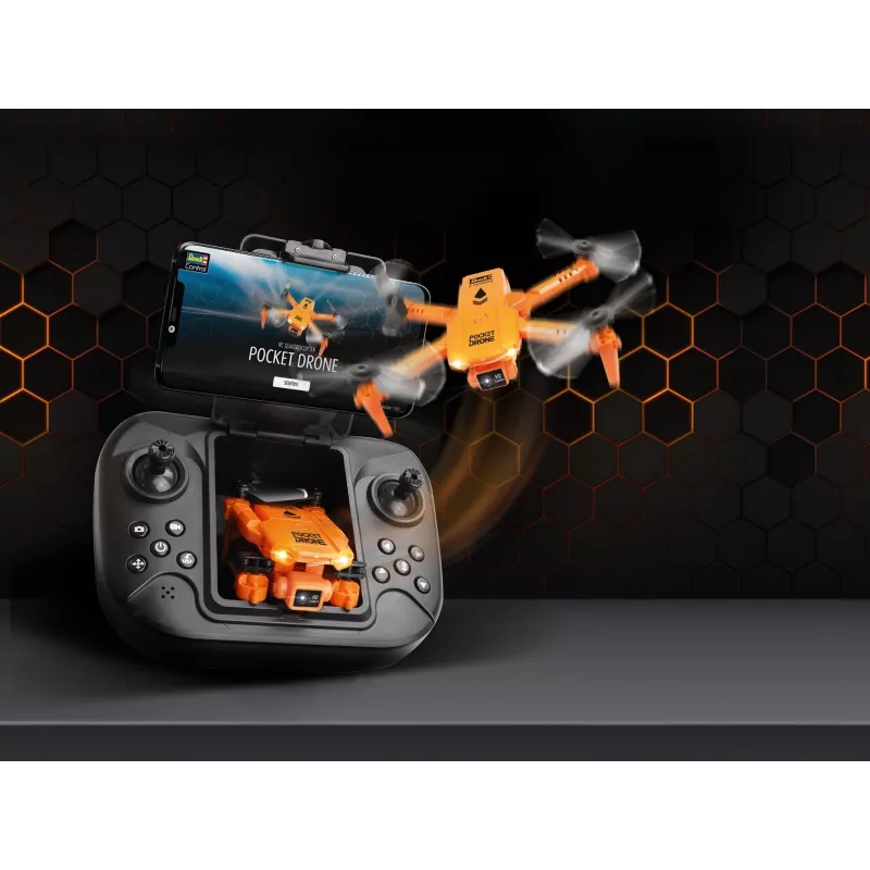 Cuadricóptero RC REVELL Pocket Drone 23810 — 2,4 GHz, radiocontrol de 4 canales