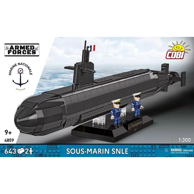 Set de construcción Cobi Blocks Sous-Marin SNLE — 643 piezas