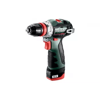 Taladro con empuñadura de pistola Metabo PowerMaxx BS BL Q, 12V, 2Ah, 1500 rpm, 900g