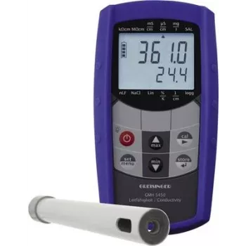 Greisinger GMH 5450-425 Set medidor combinado conductividad, salinidad, sólidos disueltos (TDS), temperatura (603921)