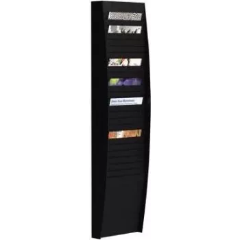 Paperflow clasificador de pared 25 compartimentos negro organizador de pared A4V1X25.01 para documentos A4