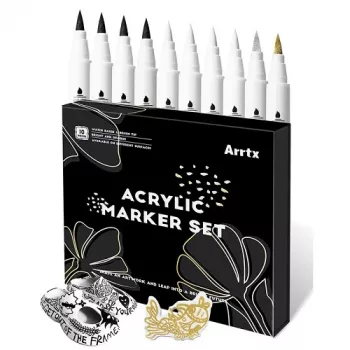 Set de rotuladores acrílicos Arrtx LC303601, 10 piezas, 4 colores