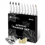 Set de rotuladores acrílicos Arrtx LC303601, 10 piezas, 4 colores