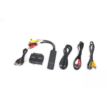 Gembird UVG-002 capturadora de audio/vídeo (vídeo compuesto/RCA estéreo/SCART-S-Video, USB 3.0)