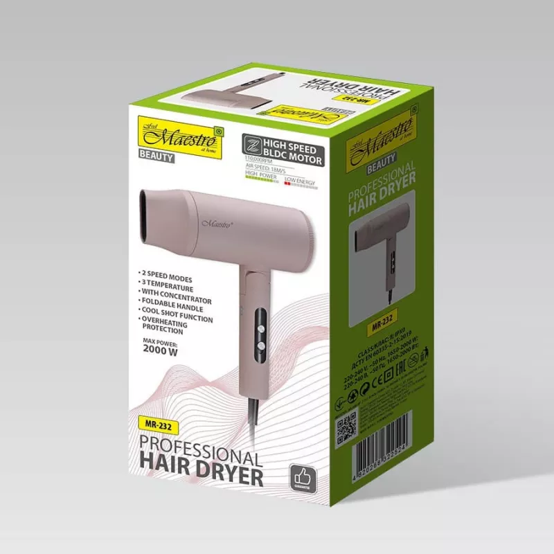 Secador de pelo Maestro MR-232 2000 W Rosa