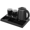 Adler AD 1387 hervidor eléctrico de hotel con bandeja y tazas, 1 l, acero inoxidable