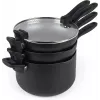 Juego de ollas Russell Hobbs RH01840EU7 – 4 piezas apilables, marmolado metálico