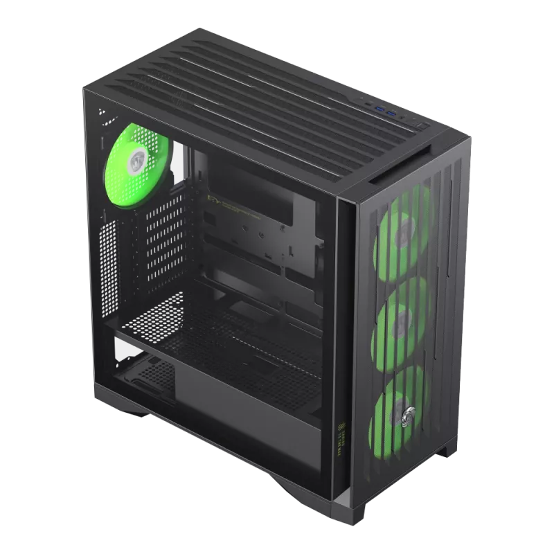 Caja Gamemax | LEADER 2 BK | negra | E-ATX | fuente de alimentación no incluida