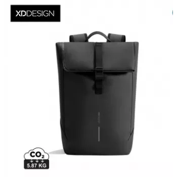 XD Design Mochila urbana resistente al agua con solapa superior - Crema/Negro
