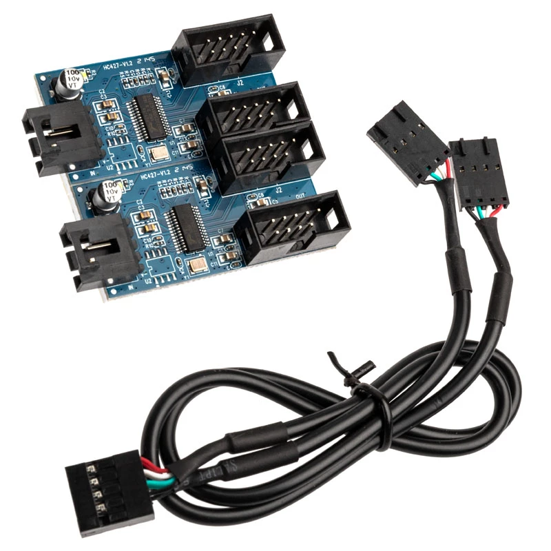 Hub USB 2.0 Akasa AK-CBUB64-30BK de 1 a 4 puertos USB 2.0