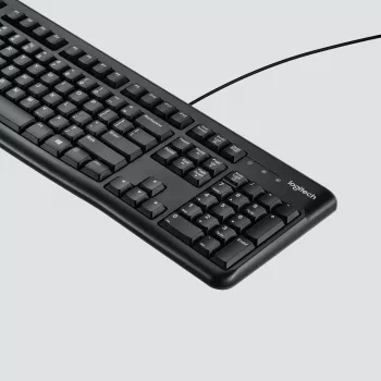 Logitech Desktop MK120 combo, negro, con cable, distribución suiza, 920-002504