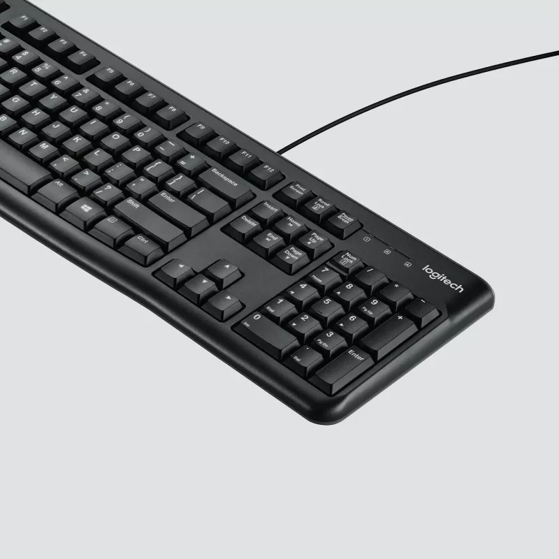 Logitech Desktop MK120 combo, negro, con cable, distribución suiza, 920-002504