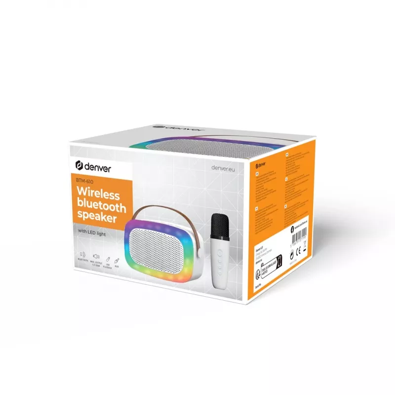 Altavoz portátil Denver BTM-610 Blanco