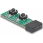 Módulo de interruptores para panel frontal de PC DELOCK con botones de encendido y reinicio