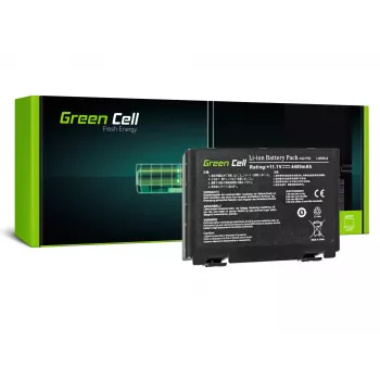 Batería Green Cell AS01 para ASUS K40 K50 K60 K70 X70, Li-Ion 10,8 V 4400 mAh, 6 celdas, negra