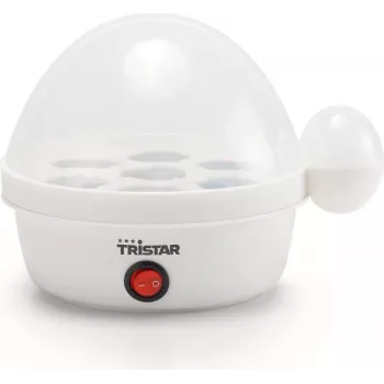 Huevos cocidos Tristar EK-3074 — capacidad 7 huevos, 350 W, transparente/blanco