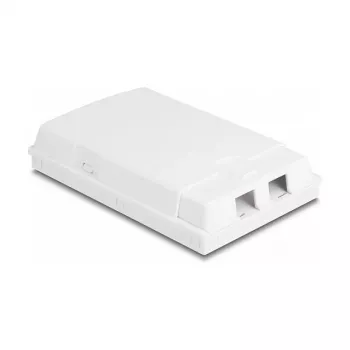 Roseta de fibra óptica DeLOCK 2 x SC simplex LC dúplex blanco