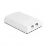 Roseta de fibra óptica DeLOCK 2 x SC simplex LC dúplex blanco