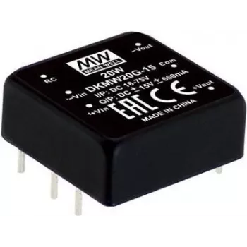 Fuente de alimentación MEAN WELL DKMW20F-15 20 W 15 V 0,66 A