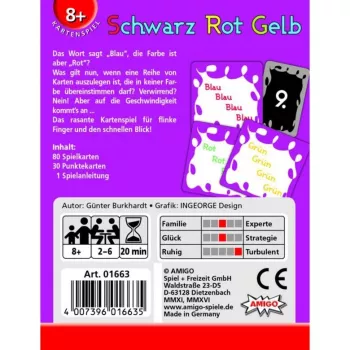 Schwarz Rot Gelb Refresh, juego de cartas