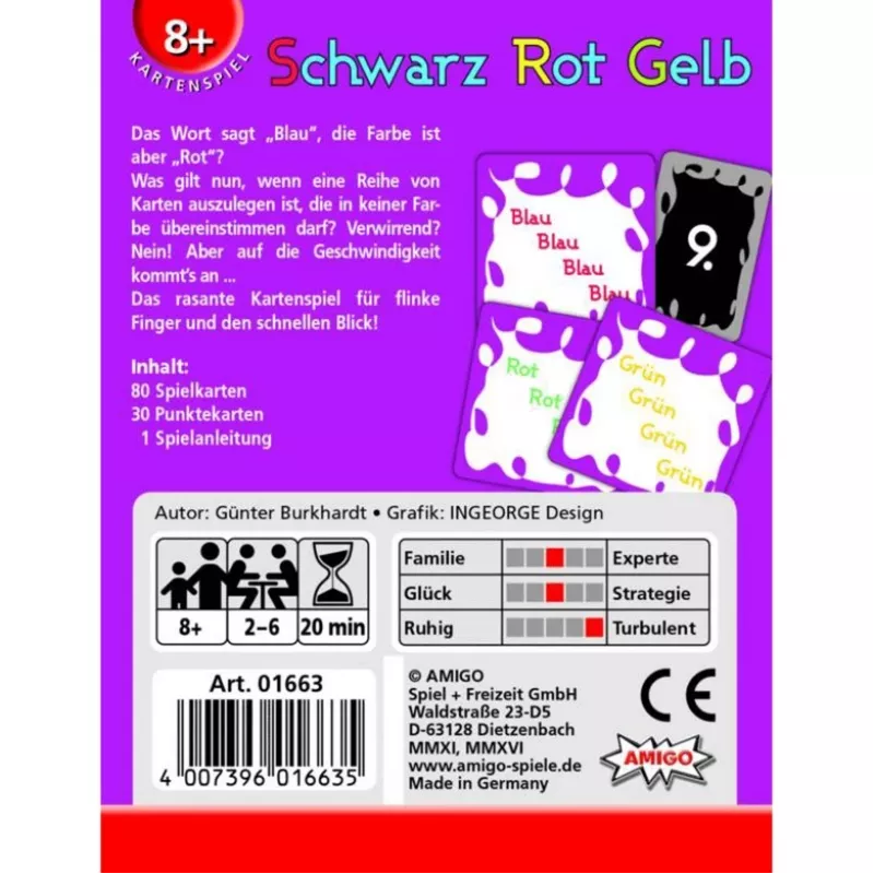 Schwarz Rot Gelb Refresh, juego de cartas