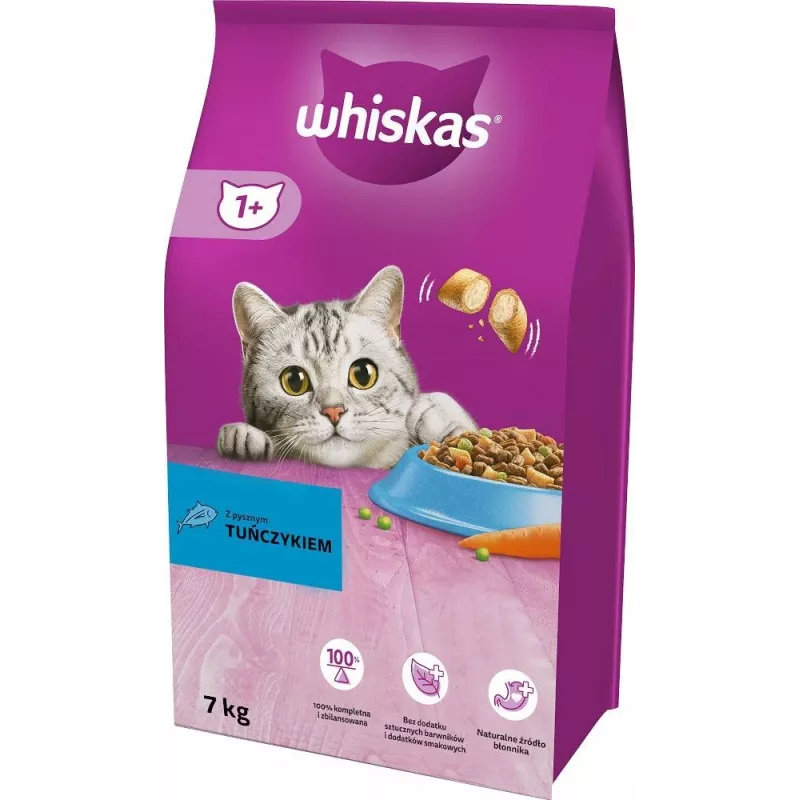 Whiskas Adult comida seca para gatos con atún 7 kg