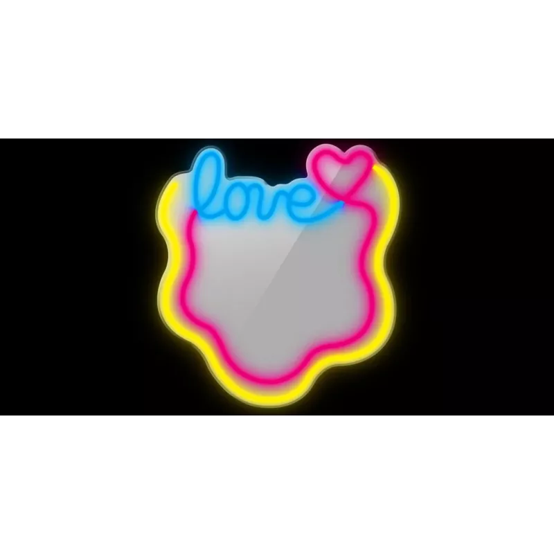 Luz LED de neón para espejo MANTA MASNL131MT – diseño 'LOVE', iluminación LED de neón integrada