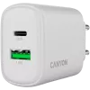 Cargador CANYON OnCharge 250 25W 1xPD 1xQC EU blanco